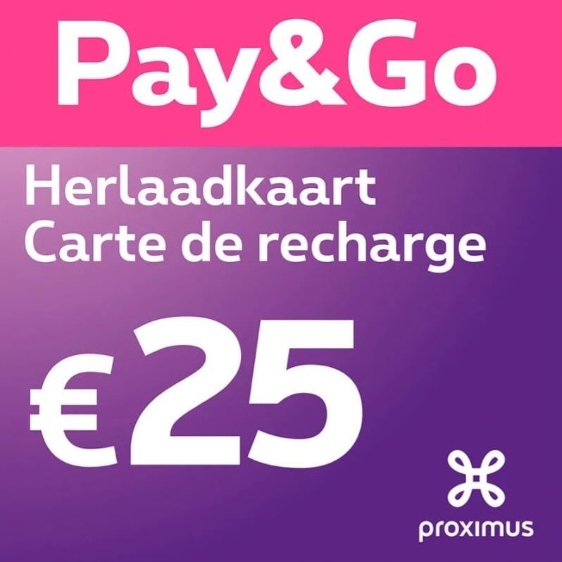 Cartes de recharge Proximus Pay&Go, Télécoms, Enlèvement ou Envoi, Neuf, Carte prépayée