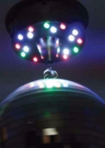 Disco spiegel bol 20 cm met led motor [220-B], Ophalen of Verzenden, Nieuw