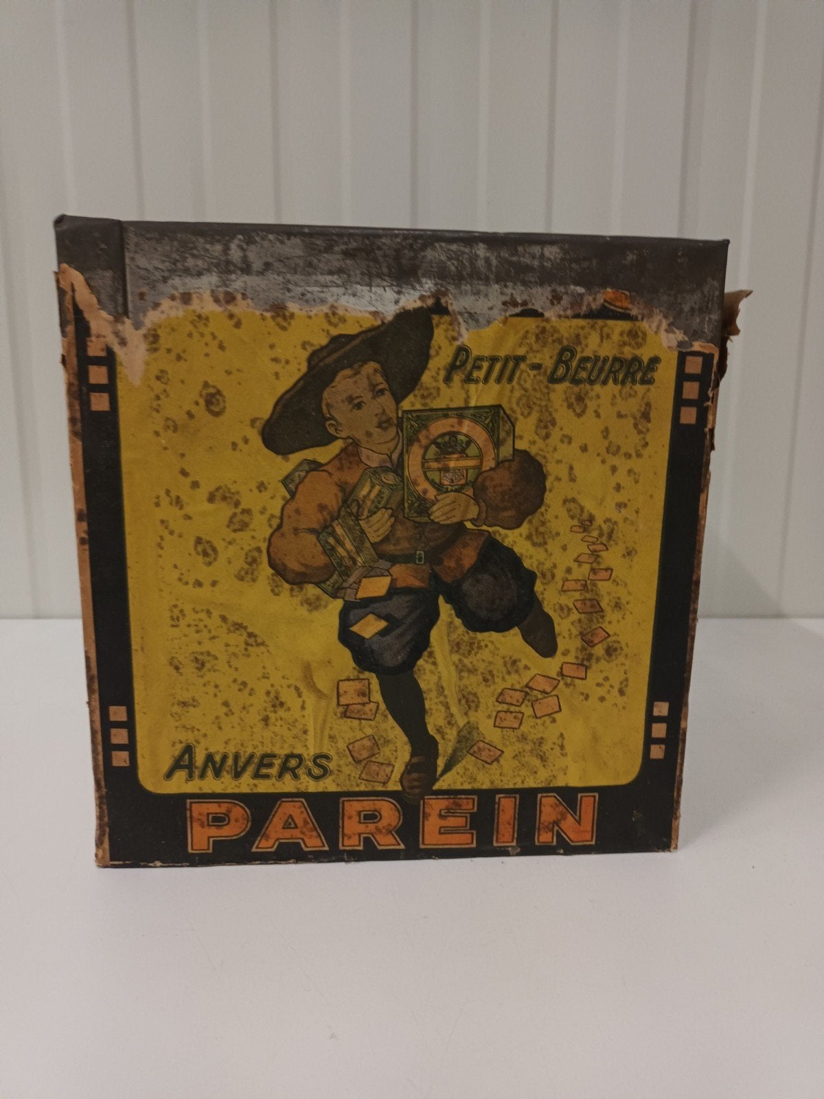 Antiek winkelblik Biscuits Parein Antwerpen, Enlèvement ou Envoi