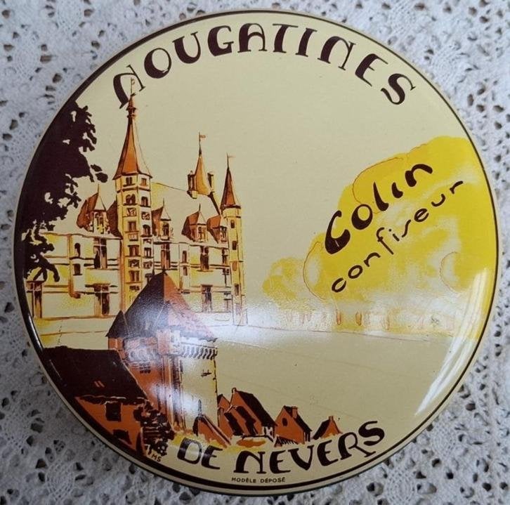 Frans Nougat blik, Nougatines, Colin Confiseur, de Nevers, Collections, Enlèvement ou Envoi, Utilisé, Autre, Autres marques