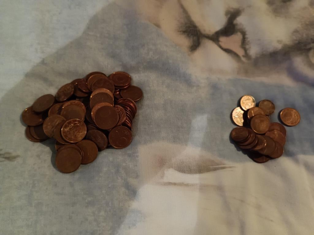 1 , 2 en 5 Eurocent munten, Postzegels en Munten, Ophalen, Munten