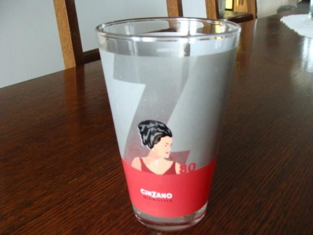 verre Cinzano, Mixinstyle 1980, Italie, neuf, vintage, Enlèvement ou Envoi, Neuf, Verre à soda