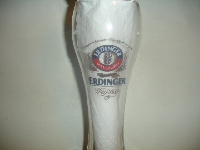 Bierglas Erdinger Weissbräu 0,5 liter voor € 1,50, Verzamelen, Ophalen of Verzenden, Zo goed als nieuw, Glas of Glazen, Overige merken