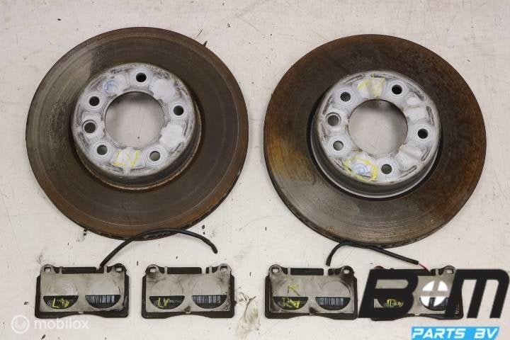Set remschijven + blokken voorrzijde Touareg 7P 7L6615301N, Gebruikt