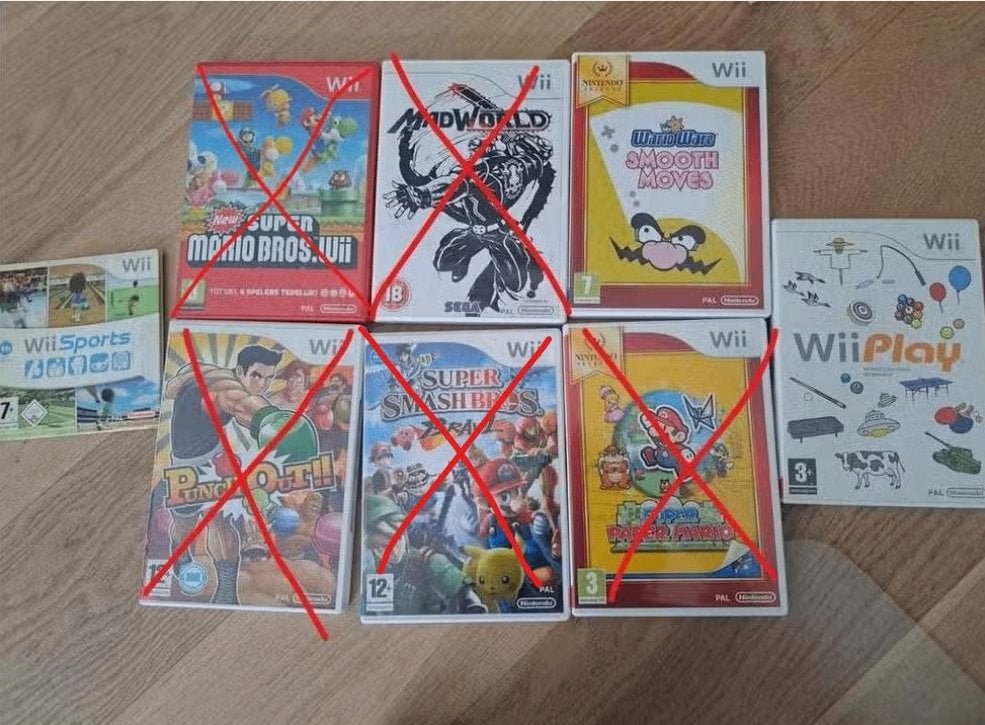 Jeux Wii, Enlèvement ou Envoi