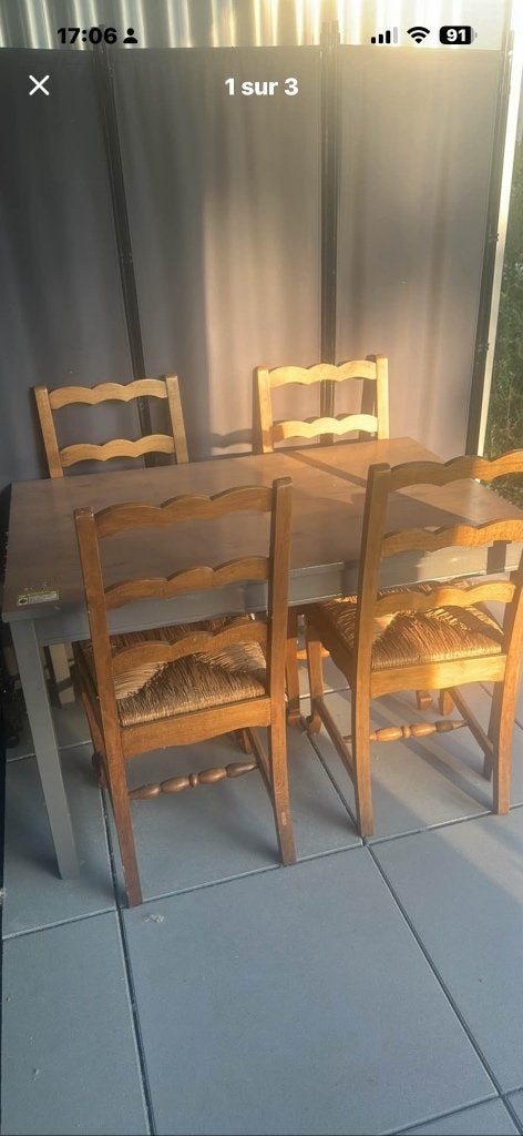Table avec chaise, Antiquités & Art, Enlèvement