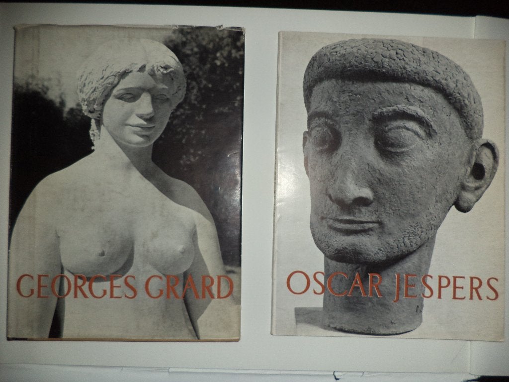 2x boek monografie beeldhouwer OSCAR JESPERS, GEORGES GRARD, Ophalen of Verzenden