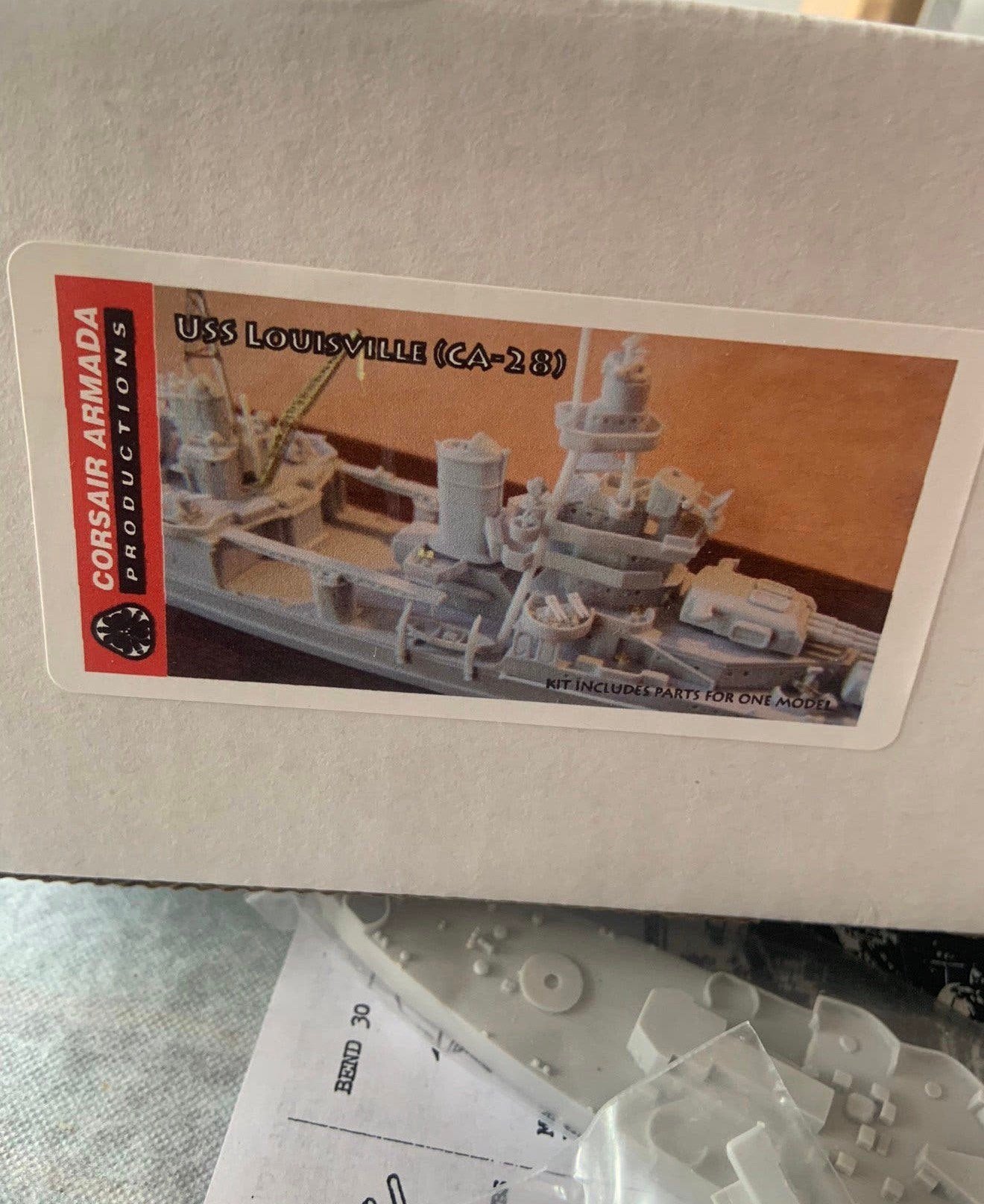 1:700 Corsair Armada USS Louisville CA-28 1944 modelbouw set, Hobby en Vrije tijd, Ophalen of Verzenden, Nieuw, 1:200 of kleiner
