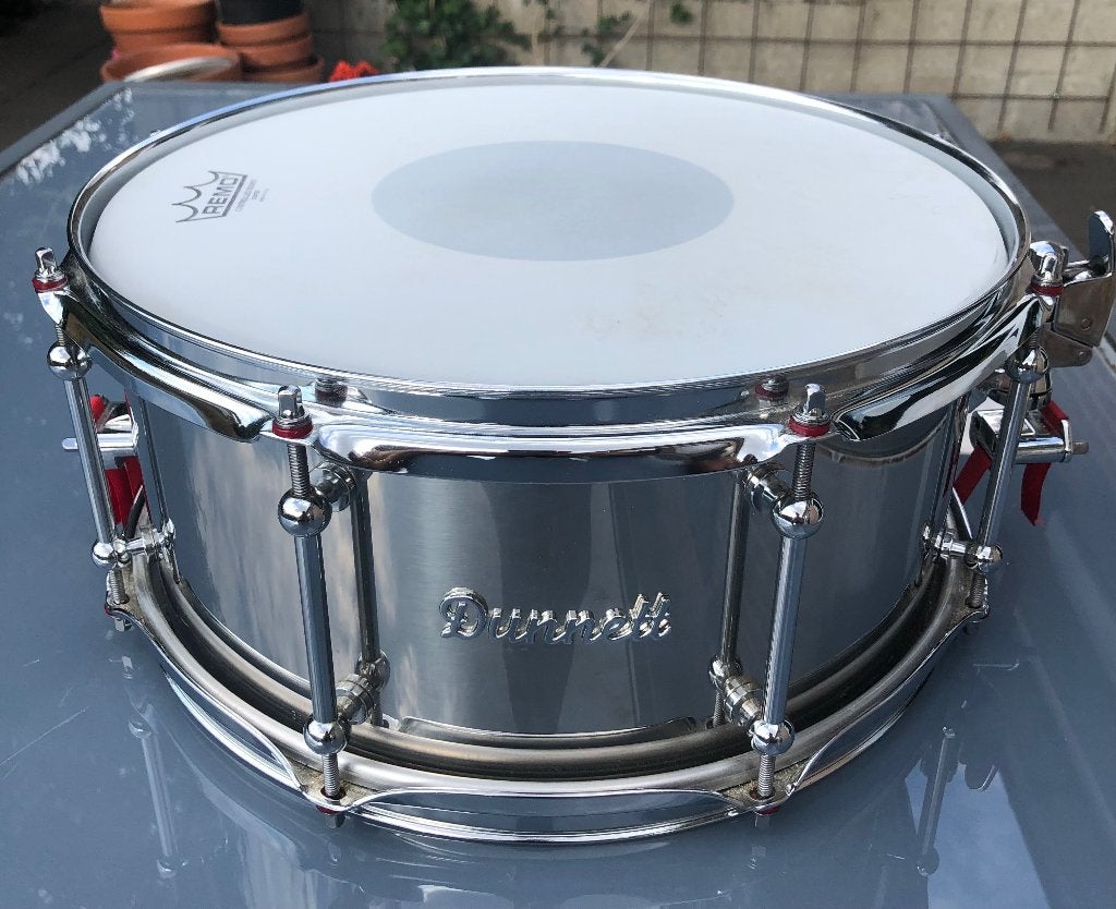 Snare Dunnett Classic en acier, Musique & Instruments, Batteries & Percussions, Enlèvement, Comme neuf, Autres marques