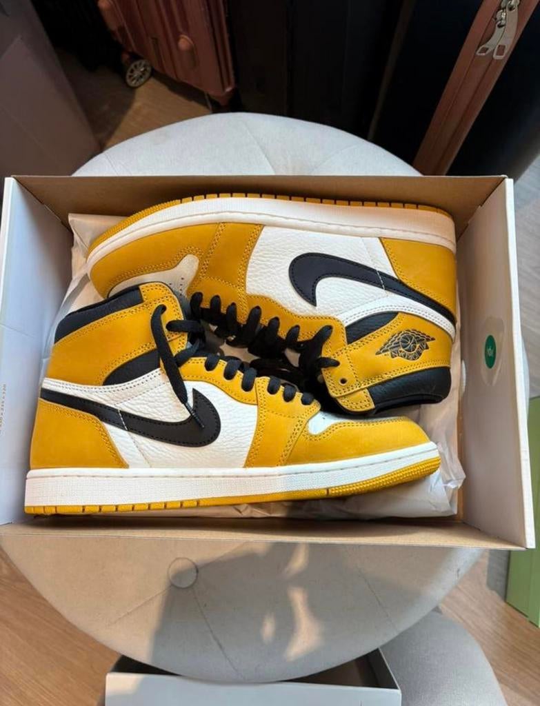 Air Jordan 1 retro high OG yellow ochre, Kleding | Heren, Schoenen, Ophalen of Verzenden, Zo goed als nieuw