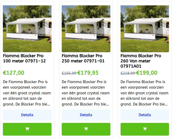 Fiamma Blockers Div. maten vanaf 127euro Fiamma onderdelen, Caravans en Kamperen, Caravanaccessoires, Ophalen of Verzenden, Nieuw