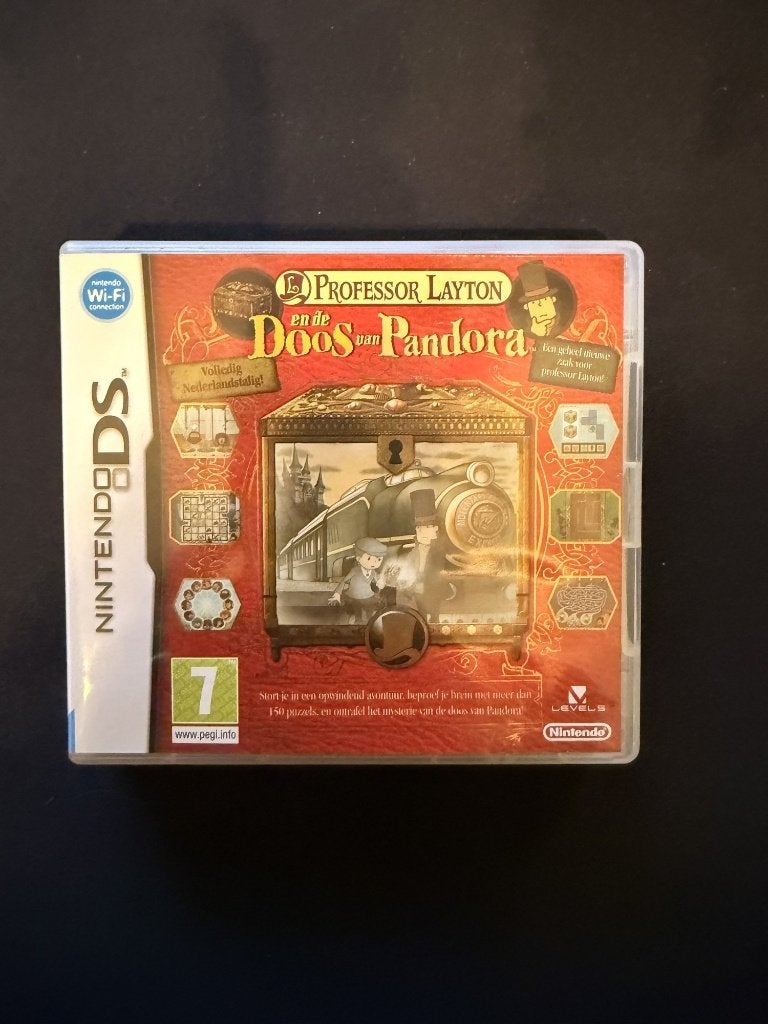 Professor Layton Doos van Pandora DS – compleet NL, Games en Spelcomputers, Games | Nintendo DS, Puzzel en Educatief, Gebruikt