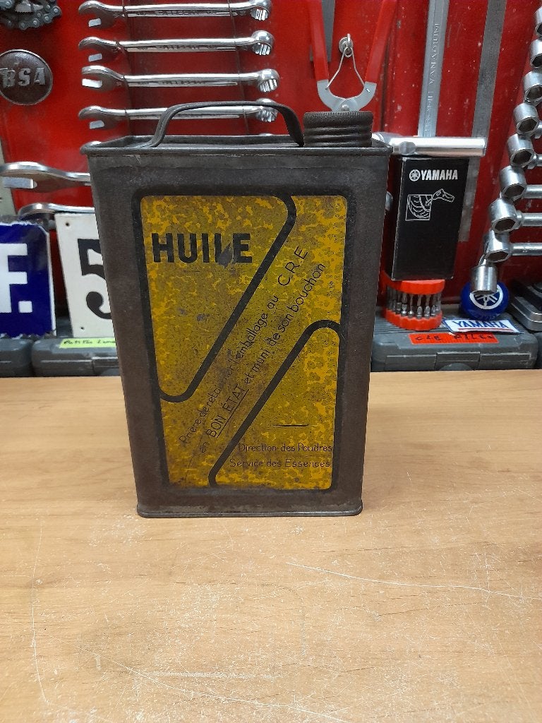 ancien bidon huile vide CRE 5 litres pour autos, Envoi, Utilisé, Autres types