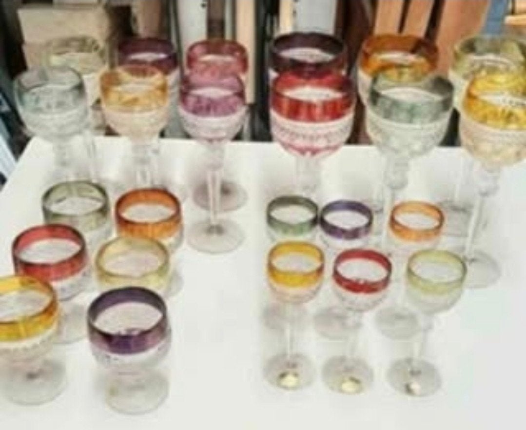 verres hofbauer en cristal, Antiek en Kunst, Antiek | Servies los, Ophalen