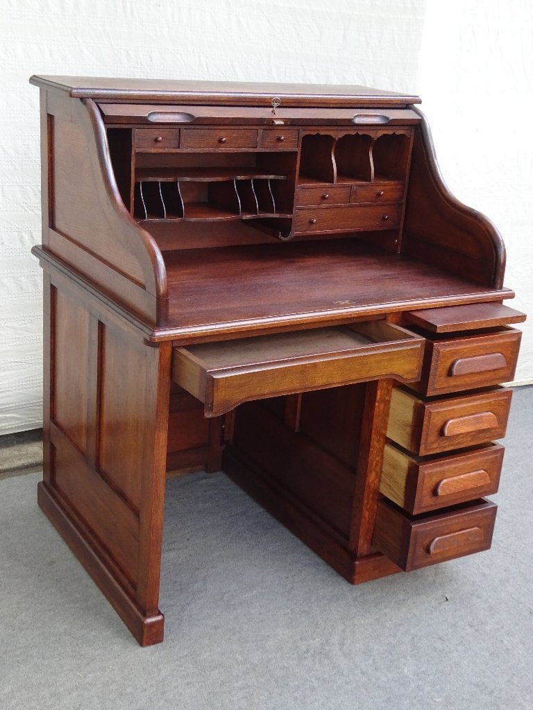 rolluikbureau bureau buro secretaire, Antiek en Kunst, Ophalen of Verzenden