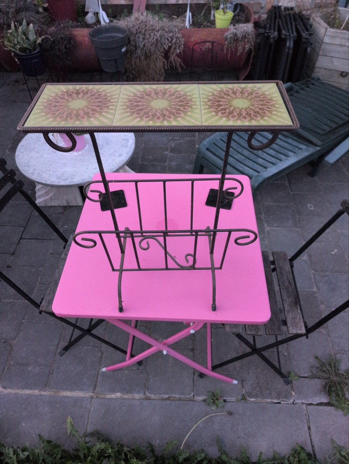 table d appoint porte journaux vintage, Enlèvement ou Envoi