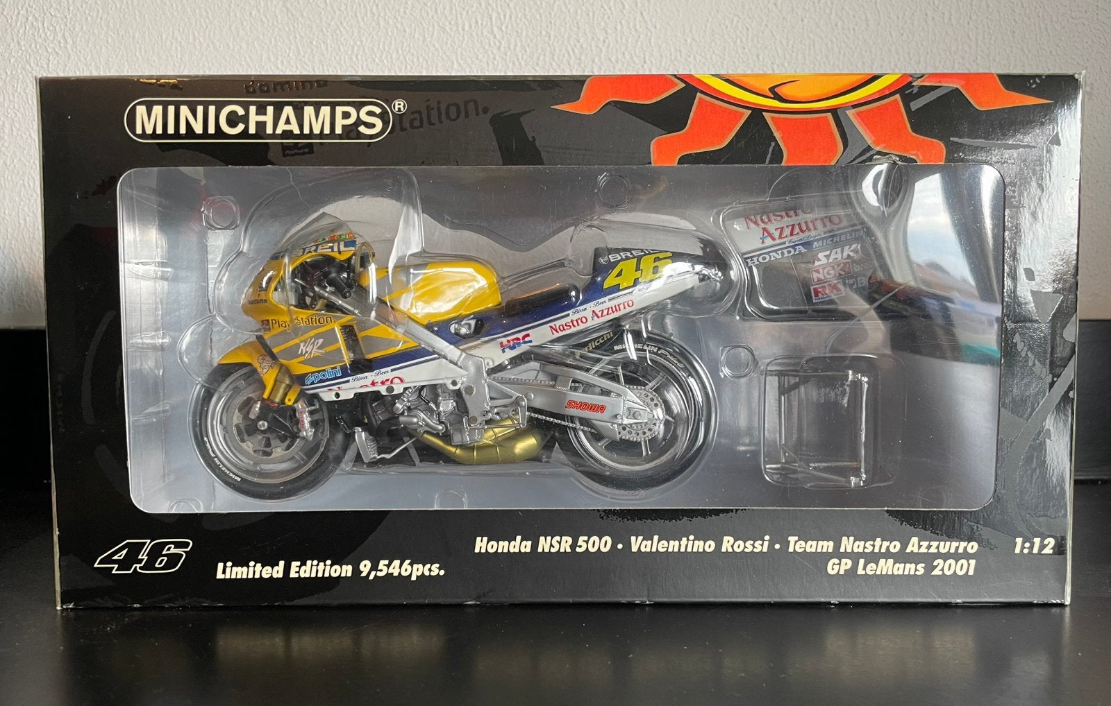 Minichamps Valentino Rossi Limited Edition Le Mans, Enlèvement ou Envoi, Comme neuf