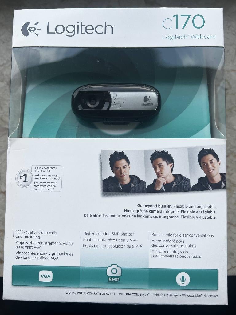 Webcam Logitec C170 (neuf), Informatique & Logiciels, Neuf, Enlèvement ou Envoi, Logitech, ChromeOS