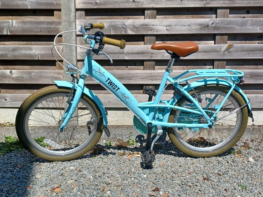 SuperSuper Twist meisjesfiets 18 inch turquoise incl helmpje, Ophalen, Velgrem, 18 inch, Super super