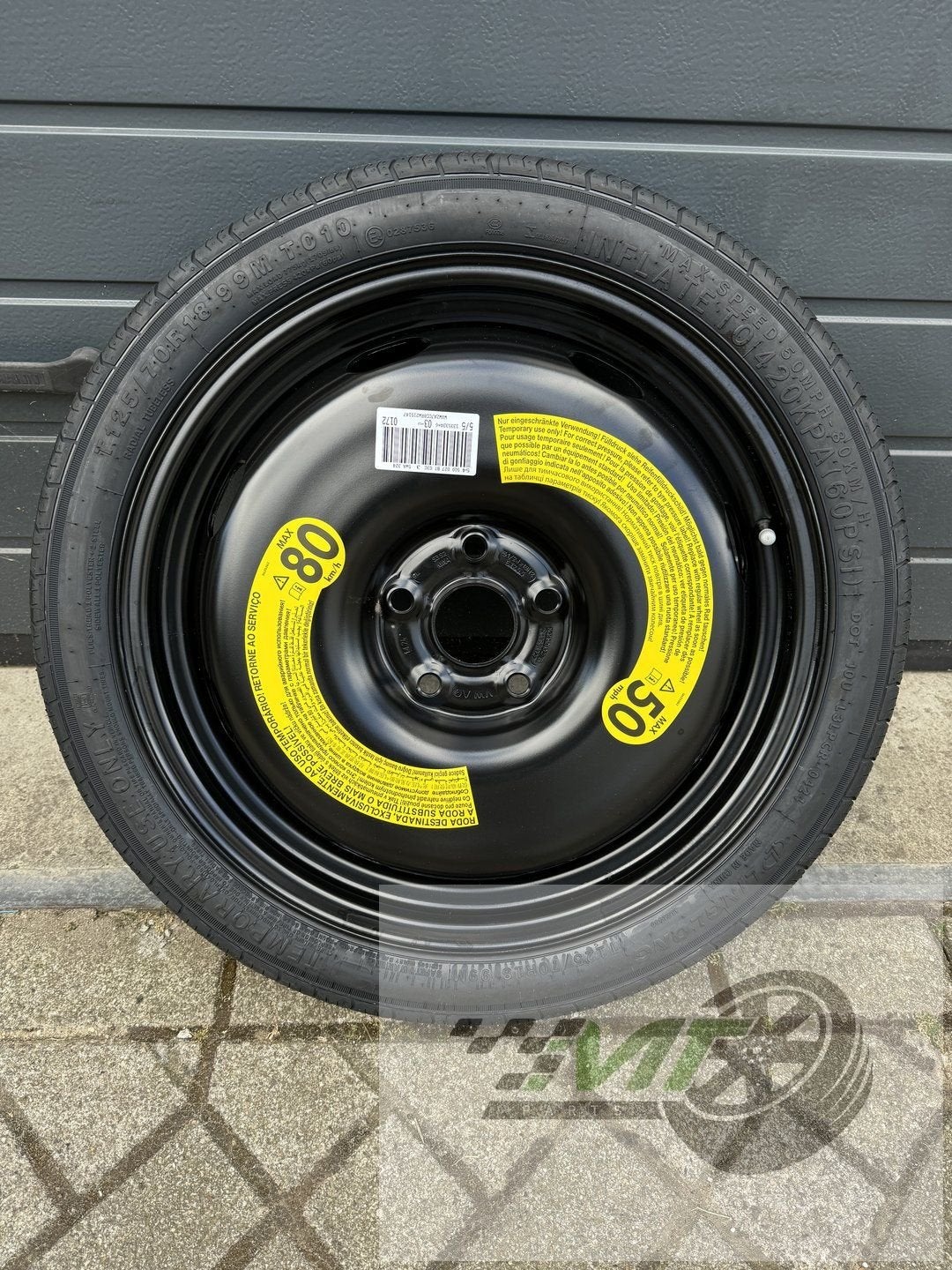 18" Reservewiel thuiskomer Audi Vw Skoda Seat Cupra OEM, Auto-onderdelen, Overige automerken, -, -, Nieuw