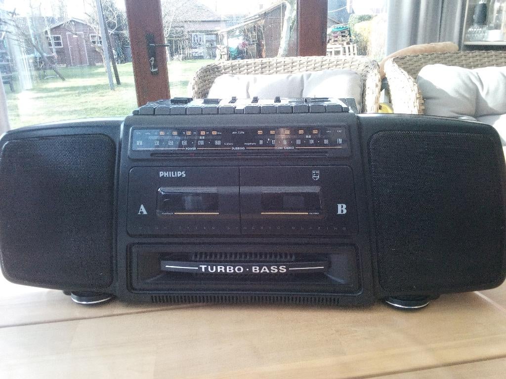 Stereo radio cassette Philips Turbo Bass, Audio, Tv en Foto, Radio's, Ophalen, Radio
