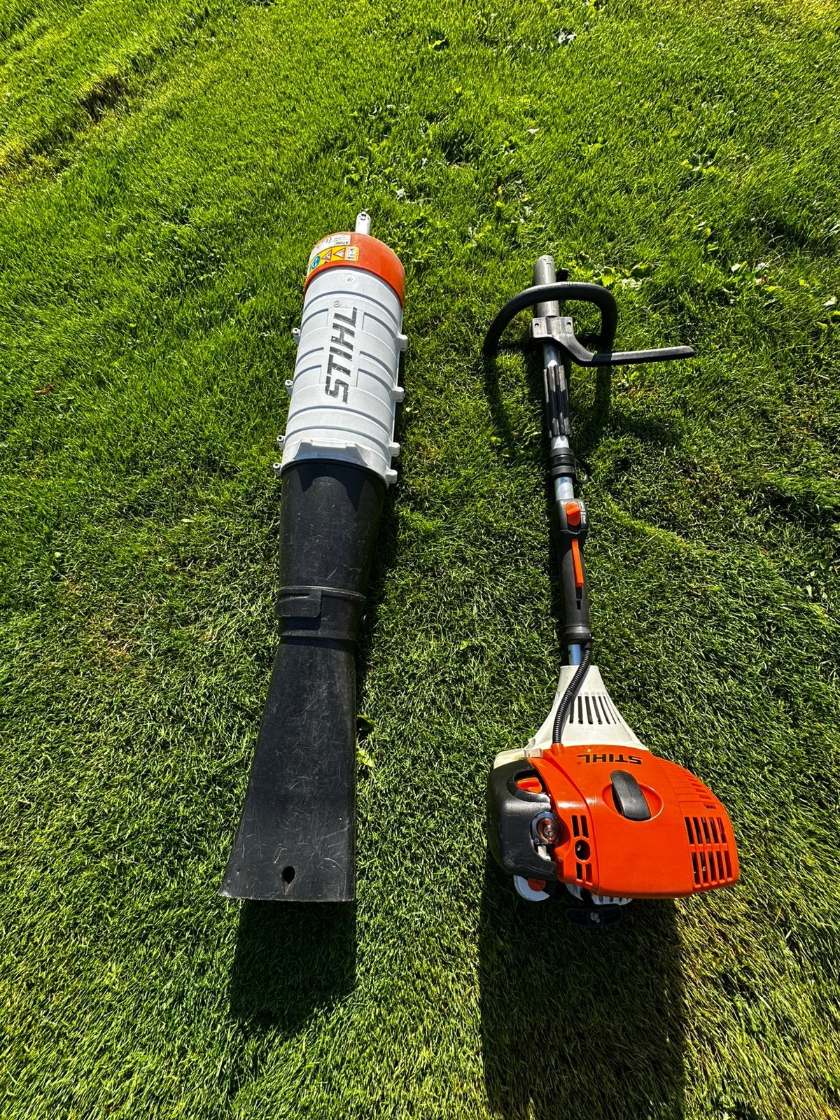 Sthil km100r + combi blazer, Tuin en Terras, Bosmaaiers, Ophalen, Zo goed als nieuw, Benzine
