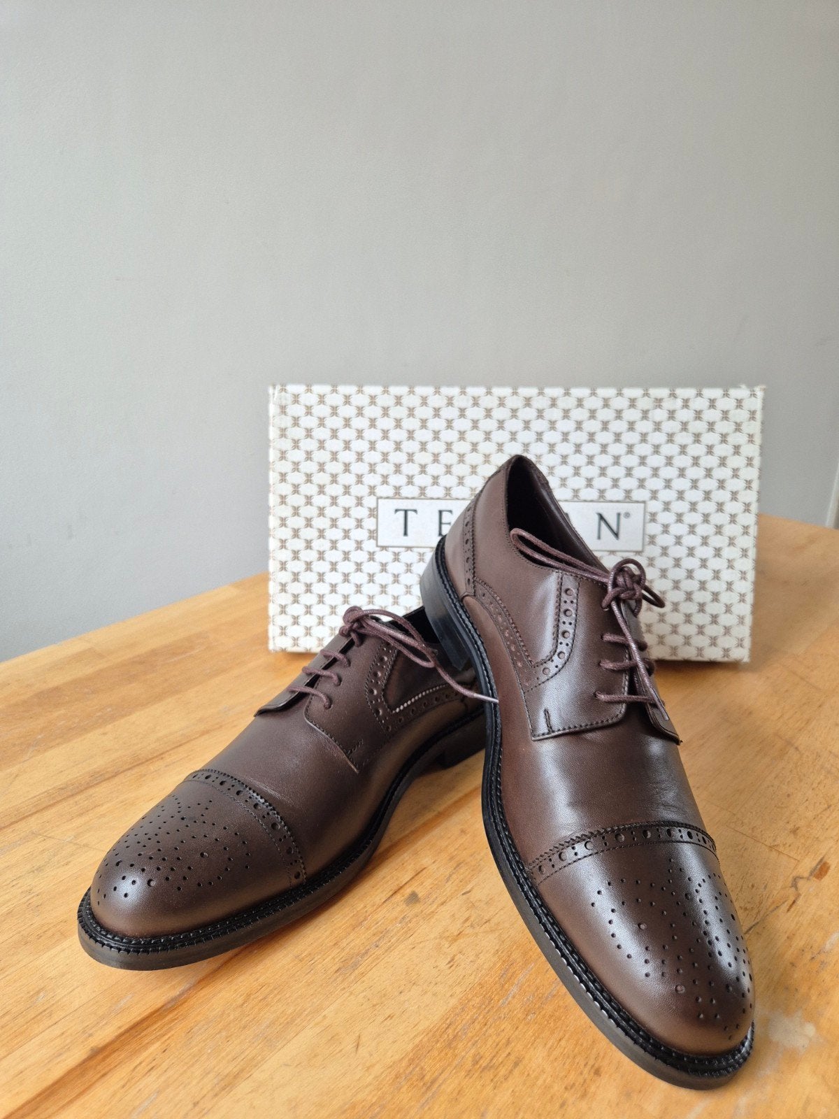 Tergan Men's Brown %100 Leather Brogue Formal Shoes - Size42, Kleding | Heren, Loafers, Bruin, Nieuw, Tergan