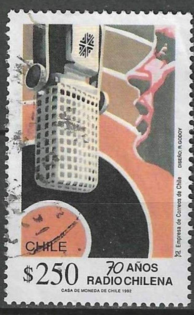 Chili 1992 - Yvert 1137 - 70 ans de la Radio chilienne (ST), Envoi, Affranchi
