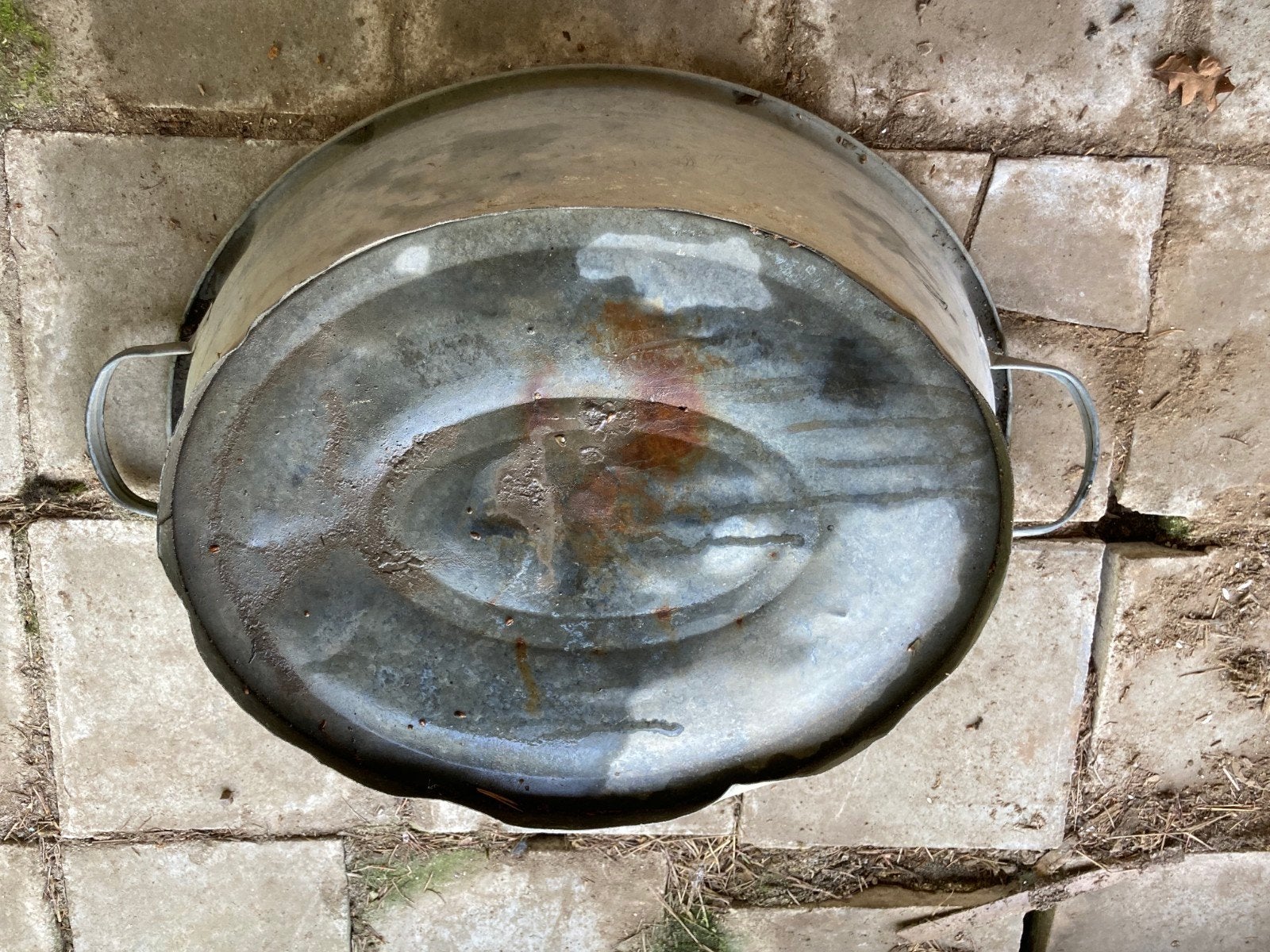 zinken kuip voor planten, Ophalen, Gebruikt, Metaal, Balkon