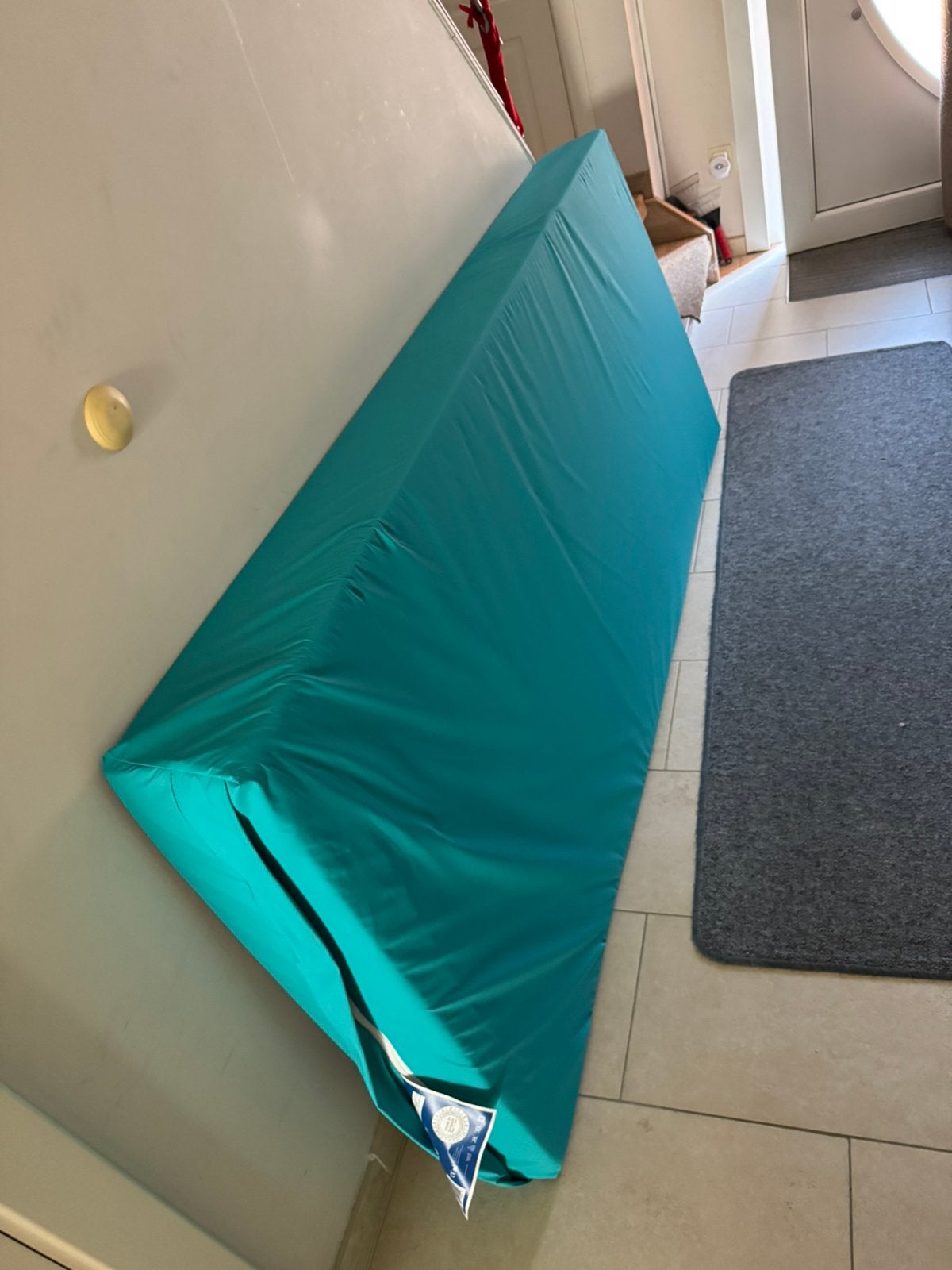Matelas ECO neuf avec housse verte hermétique 90 x 200 cm, Maison & Meubles, Enlèvement, Comme neuf, 200 cm, Matelas