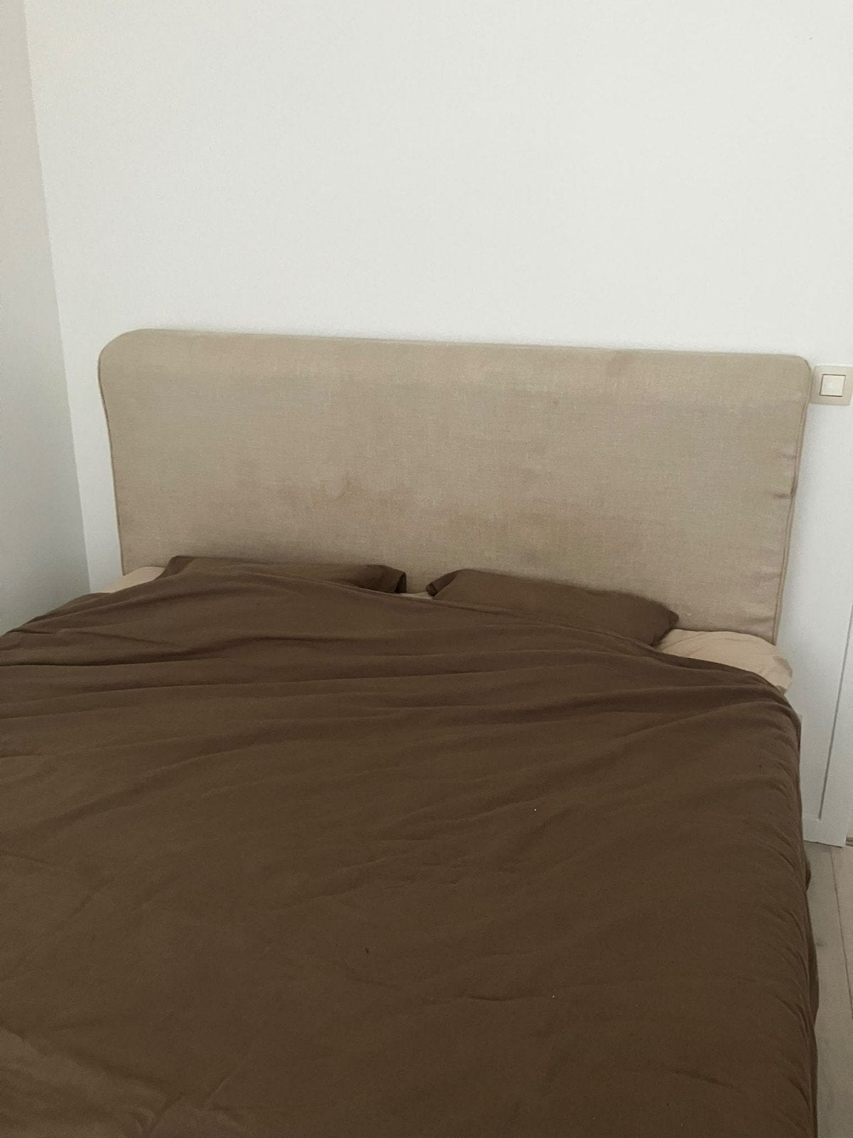 Scapa Home tweepersoonsbed taupe 160cm, Beige, Enlèvement, Utilisé, 200 cm