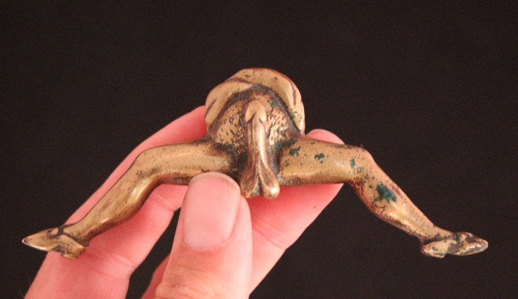 Erotisch bronzen sculptuurtje, Ophalen of Verzenden