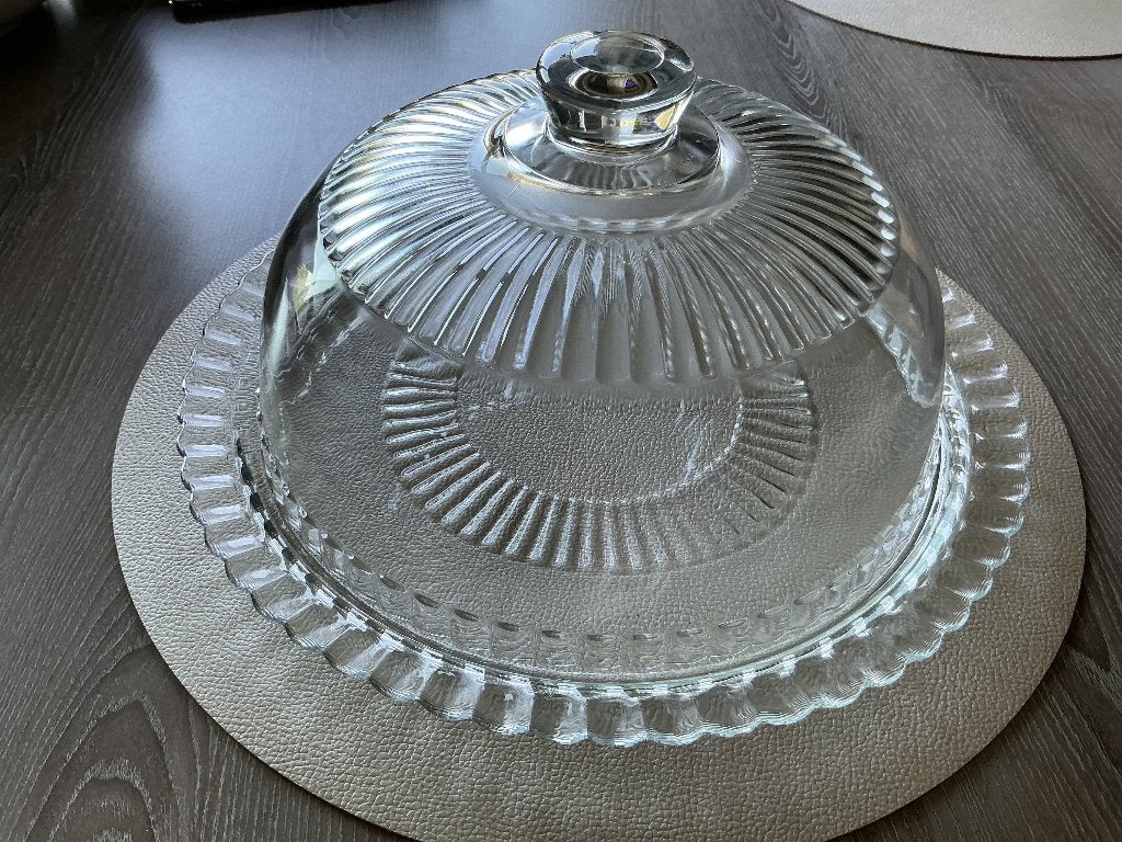 Taartstolp met schotel, Ophalen, Gebruikt, Overige typen, Glas