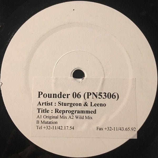 Sturgeon & Leeno - Reprogrammed, Cd's en Dvd's, Trance, Promo, Ophalen of Verzenden, 12 inch