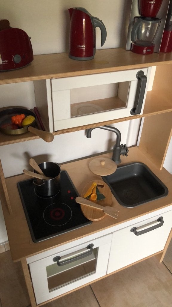 Ikea keukentje met attributen 40 €, Enlèvement, Utilisé, Bois, Jouer à la cuisine