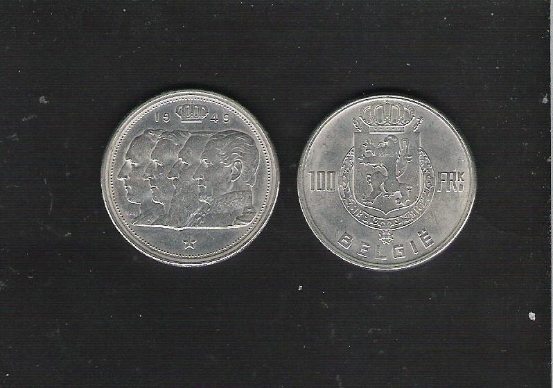 100 Francs en argent Type 4 Kings - 1949 VL, Enlèvement ou Envoi, Argent, Monnaie en vrac, Argent