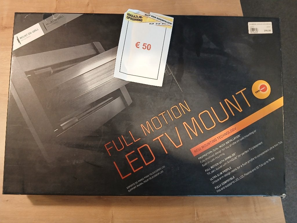 muurbeugel: omnimount - full motion led tv mount - ledp75, Ophalen, Nieuw