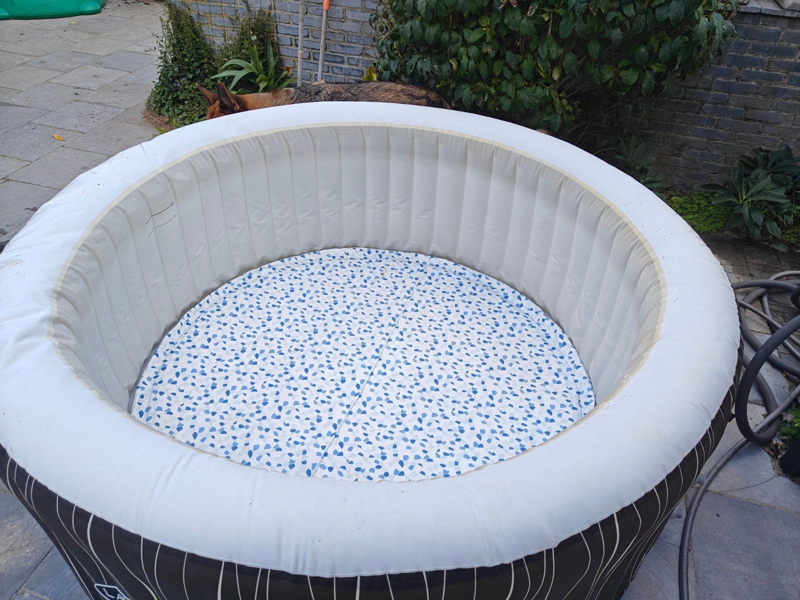 lay z spa Hollywood jacuzzi met lichtjes, Ophalen, Gebruikt, Afdekzeil, Opblaasbaar