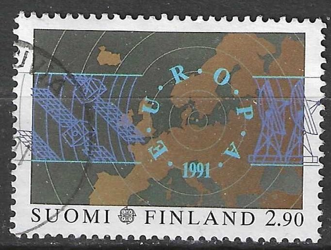 Finlande 1991 - Yvert 1111 - Europe et espace (ST), Envoi, Finlande, Affranchi