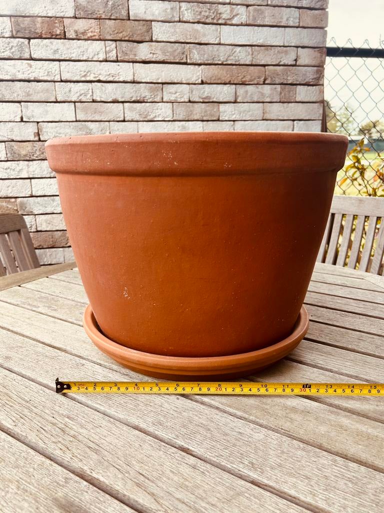 Italiaanse terracotta bloempot vorstvrij 41x31cm, Ophalen, Zo goed als nieuw, Terracotta