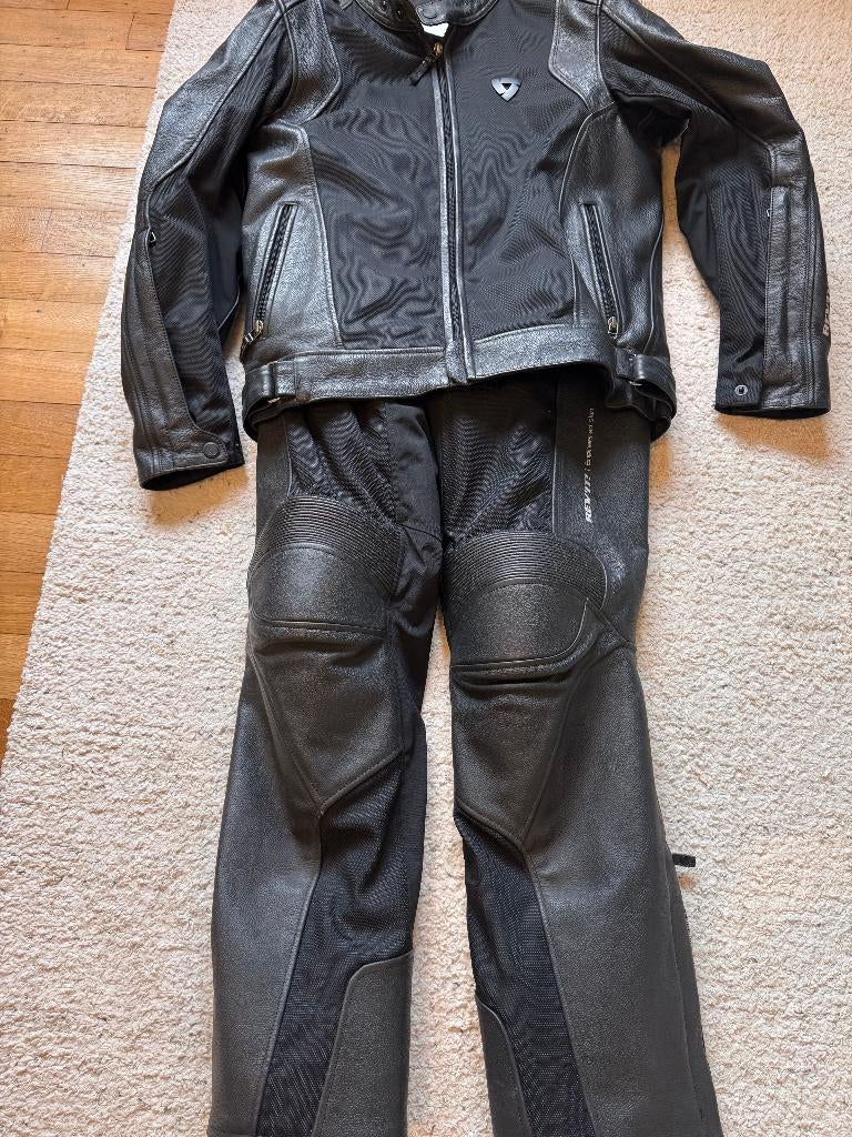 REV'IT! Ignition 3 Jas (maat 50) en Broek (maat 48) - Medium, Motoren, Kleding | Motorkleding, Ophalen, Broek | leer, Heren, REV’IT!