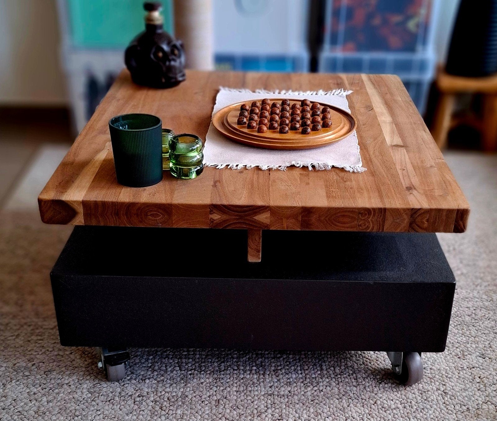 Henders & Hazel Quebec salontafel - Draaibaar bovenblad, Huis en Inrichting, Ophalen, 50 tot 100 cm, 50 tot 100 cm, Zo goed als nieuw