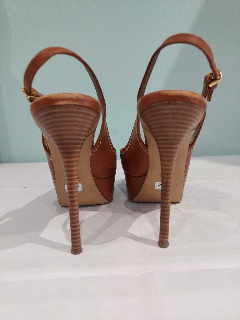 646C* Sergio ROSSI sexy sandales luxe brunes (37,5), Sergio Rossi, Chaussures à haut talons, Comme neuf, Brun
