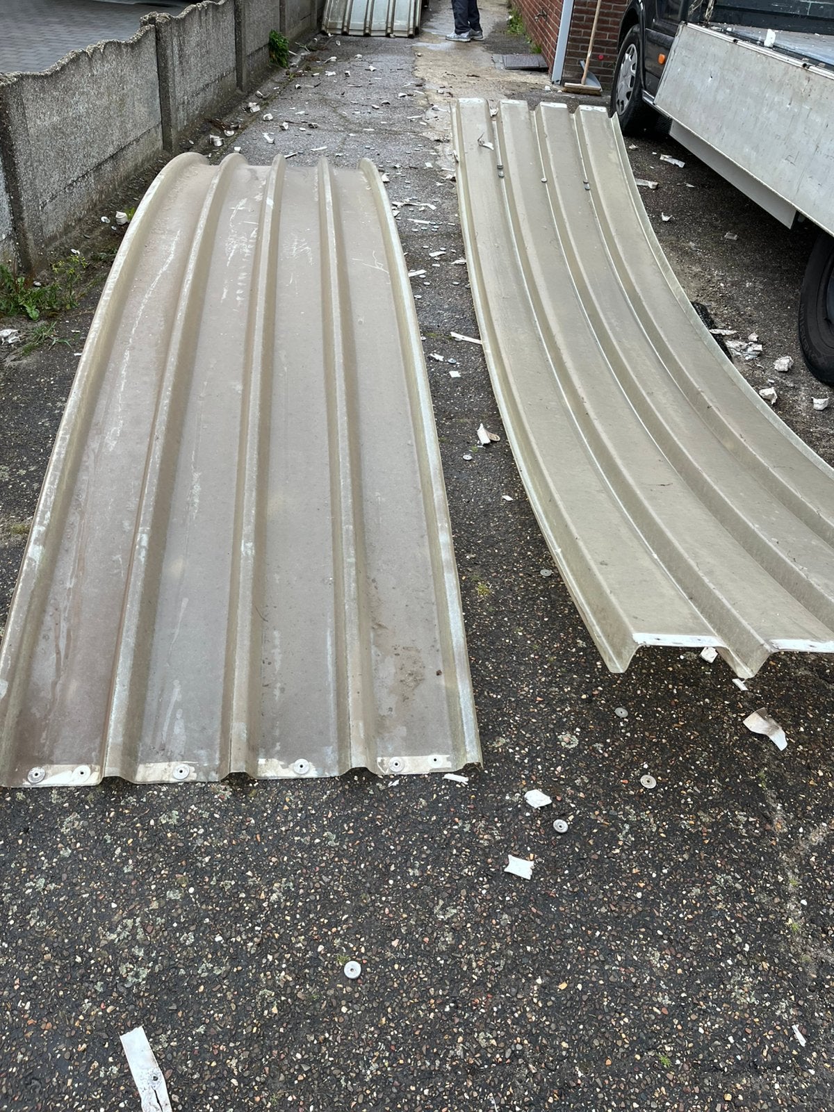 Dakplaten polyester, Ophalen, Zo goed als nieuw