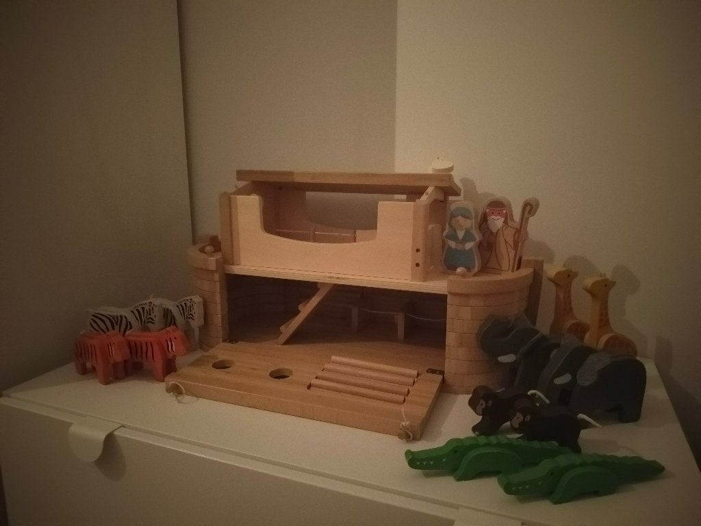 Houten ark van Noach, Kinderen en Baby's, Speelgoed | Badspeelgoed, Ophalen, Gebruikt, Speelgoedboot