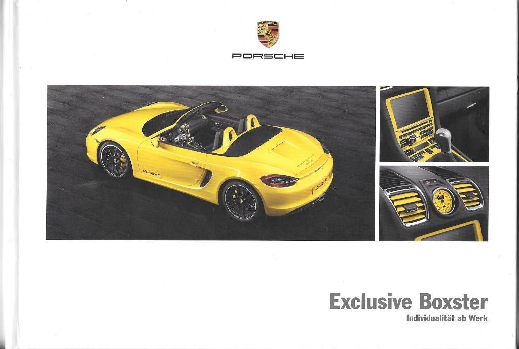 PORSCHE BOXTER EXCLUSIVE, Livres, Autos | Brochures & Magazines, Enlèvement ou Envoi, Comme neuf, Porsche