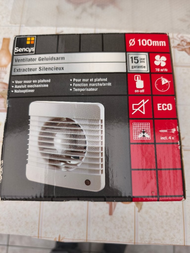 extracteur sencys silencieux salle de bain-neuf emballé, Ophalen of Verzenden, Nieuw