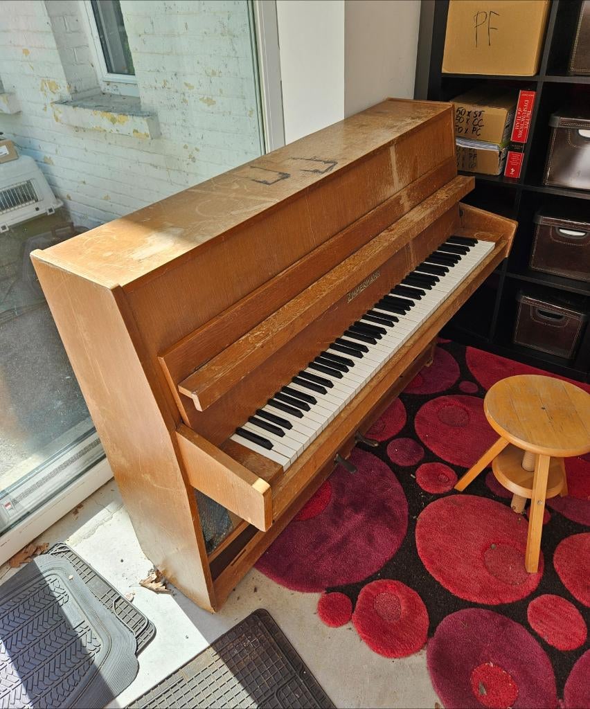 Piano buffet  zimmerman, Musique & Instruments, Pianos, Enlèvement, Utilisé, Brun, Piano
