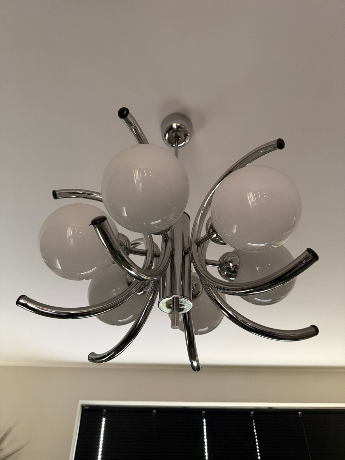 Vintage plafondlamp / kroonluchter, Huis en Inrichting, Lampen | Hanglampen, Ophalen, Gebruikt, Vintage, 50 tot 75 cm