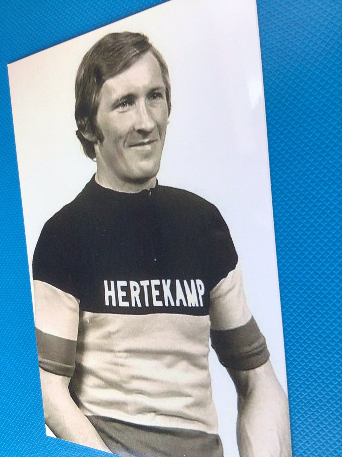 Wielerfoto team hertekamp marc de block, Ophalen of Verzenden, Zo goed als nieuw